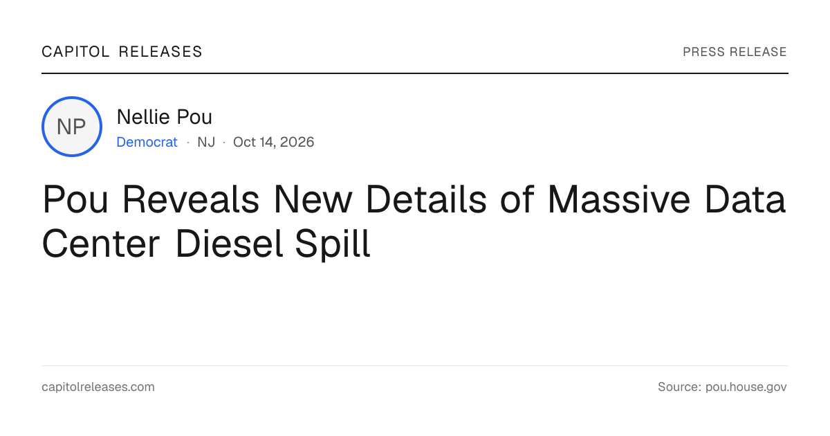 Pou Reveals New Details of Massive Data Center Diesel Spill — Nellie Pou